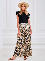 Bluză damă cu volănaș la mâneci- Negru