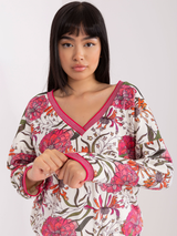 Bluză damă din catifea cu imprimeu floral