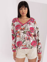 Bluză damă din catifea cu imprimeu floral