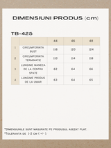 Bluză femei Mărimi Mari cu aplicație brodată- Alb