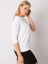 Bluză femei Mărimi Mari cu aplicație brodată- Alb