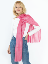 Eșarfă elegantă shiny 70*200- Fucsia stralucitor