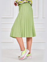 Fustă damă plisată midi- Verde Fistic