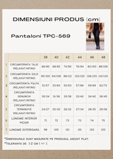 Pantaloni damă Mărimi Mari tip colant cu efect abdomen plat- Negru