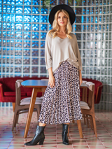 Pulover dama Marimi Mari chimono cu decolteu in V- Bej