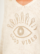 Pulover damă Plus Size Good Vibes