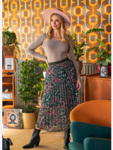 Pulover damă bazic cu decolteu în V- Bej melanj