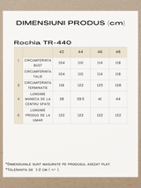 Rochie damă Mărimi Mari casual elegantă- Bej Capucino