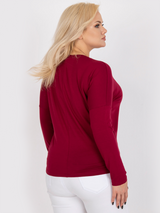 Tricou damă Mărimi Mari cu decolteu V- Vișiniu