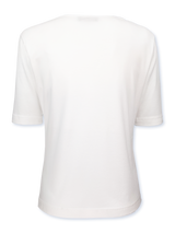 Bluză damă albă cu imprimeu floral și strasuri