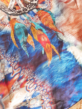 Bluză damă asimetrică cu spate imprimat