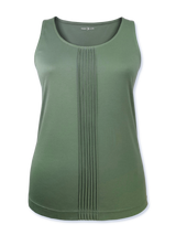 Bluză damă kaki cu tighele verticale ornament