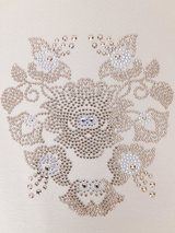 Bluză femei bej cu ornament floral