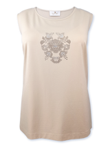 Bluză femei bej cu ornament floral