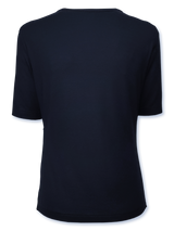 Bluză femei bleumarin cu ornament argintiu