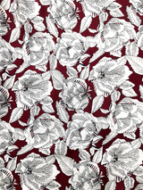 Bluză femei bordo cu motiv floral