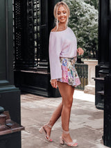 Bluză femei casual- Violet Deschis