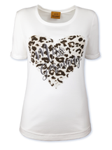Bluza femei crem cu imprimeu animal print