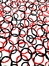 Bluză femei crem cu imprimeu cercuri