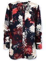 Bluză femei cu motiv floral multicolor