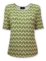 Bluză femei galbenă cu imprimeu orizontal