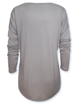 Bluză femei gri cu imprimeu la față