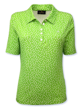 Bluză femei verde kiwi cu buline