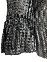 Bolero femei elegant negru-argintiu