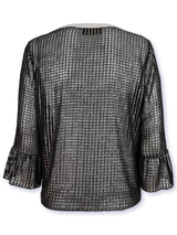 Bolero femei elegant negru-argintiu