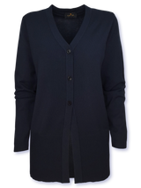 Cardigan damă tricotat bleumarin
