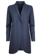 Cardigan femei lung albastru petrol