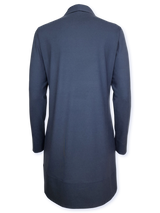 Cardigan femei lung albastru petrol