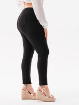 Colanți damă Plus Size cu buzunare - Negru