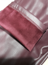 Colanți damă eleganți termici din piele ecologică- Violet