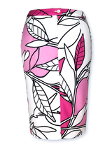 Fustă femei midi cu imprimeu floral abstract