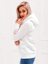 Hanorac damă brodat cu buzunar marsupiu