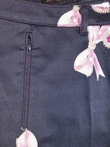 Pantaloni femei cu imprimeu fundițe