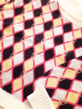 Pulover damă tricotat Jacquard cu lână