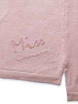 Pulover femei roz pudră cu ornament argintiu