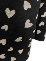 Pulover femei tricotat fin cu inimioare