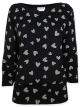 Pulover femei tricotat fin cu inimioare