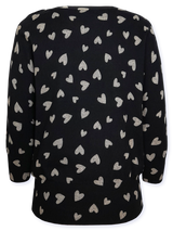 Pulover femei tricotat fin cu inimioare