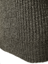 Pulover femei verde militar cu guler înalt și aspect striat