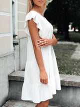 Rochie damă de vară lejeră - Alb