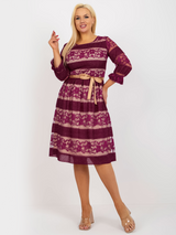 Rochie damă elegantă Mărimi Mari- Violet