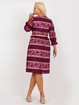 Rochie damă elegantă Mărimi Mari- Violet