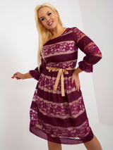 Rochie damă elegantă Mărimi Mari- Violet