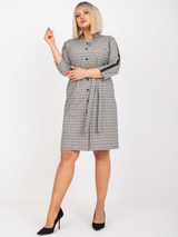 Rochie damă elegantă de zi în carouri