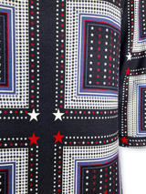 Rochie femei "5 HEARTS" bleumarin cu panouri și steluțe