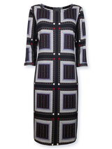 Rochie femei "5 HEARTS" bleumarin cu panouri și steluțe